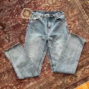 Missy Empire Redial Jeans split hem jeans sz 10